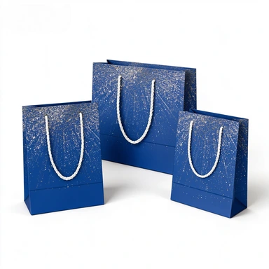 Coated Art Paper Bags-With Twisted Rope & Bow Satin Handles, Full Printed Floral Gradient Gift Bags For Birthday Holiday Packaging