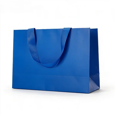 Coated Art Paper Bags-With Matching Wide Satin Ribbon Handles, Glossy Multi-color Luxury Shopping Gift Bags