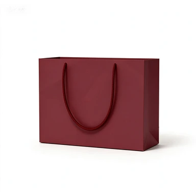 Coated Art Paper Bags-With Twisted Rope & Satin Ribbon Handles, Printed Marble Gloss Gift Bags For Holiday Present Packaging