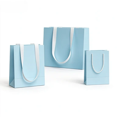 Coated Art Paper Bags-With Optional Satin & Twisted Rope Handles, Multi Color Printed Plain Gift Bags For Cosmetic Shop Wholesale