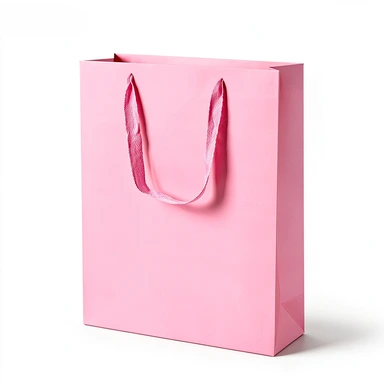 Coated Art Paper Bags-With Matching Satin Ribbon Handles, Multi-color Blank Gloss Gift Tote Bags For Cosmetic Boutique Wholesale