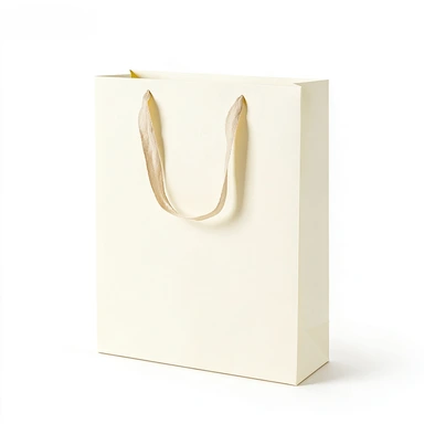 Coated Art Paper Bags-With Matching Satin Ribbon Handles, Multi-color Blank Gloss Gift Tote Bags For Cosmetic Boutique Wholesale