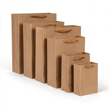 Coated Art Paper Bags-With Die-cut Fabric & Twisted Rope Handles, Multi-color Blank Gloss Gift Bags For Custom Logo Wholesale