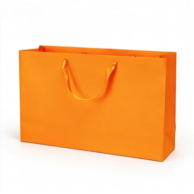 Coated Art Paper Bags-With Matching Satin Ribbon Handles, Multi-color Blank Gloss Gift Tote Bags For Cosmetic Boutique Wholesale