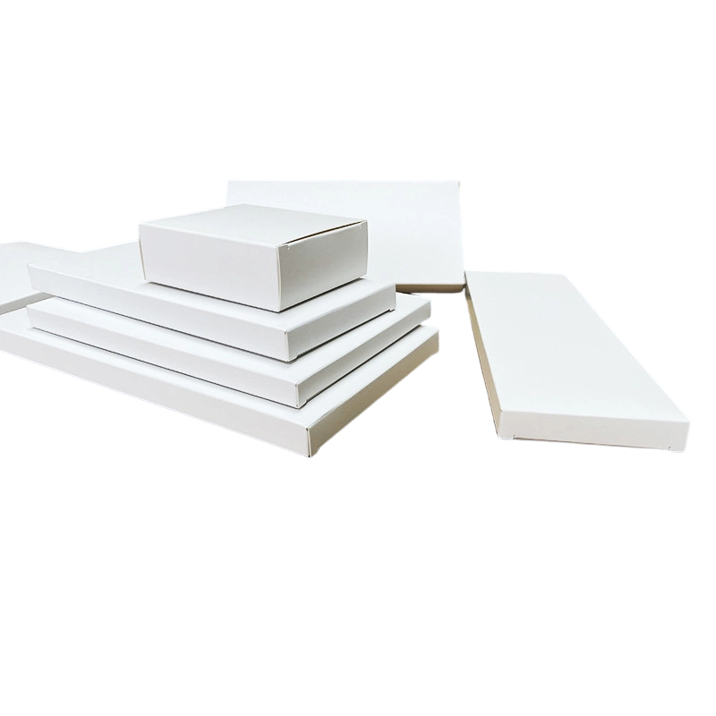 Custom Cardboard Box - Blank Fold over Paper Boxes Custom Logo Print For Small Accessory Packaging