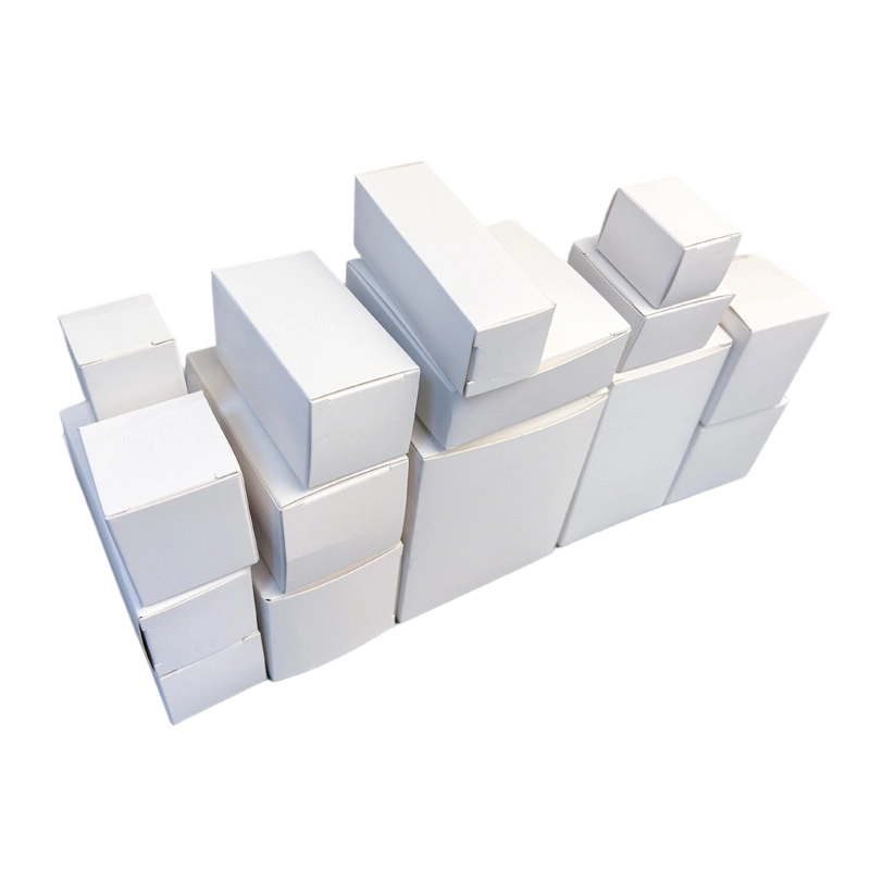 Custom Cardboard Box - Blank Auto lock Bottom Paper Boxes Custom Logo Print For Essential Oil Bottle Packaging