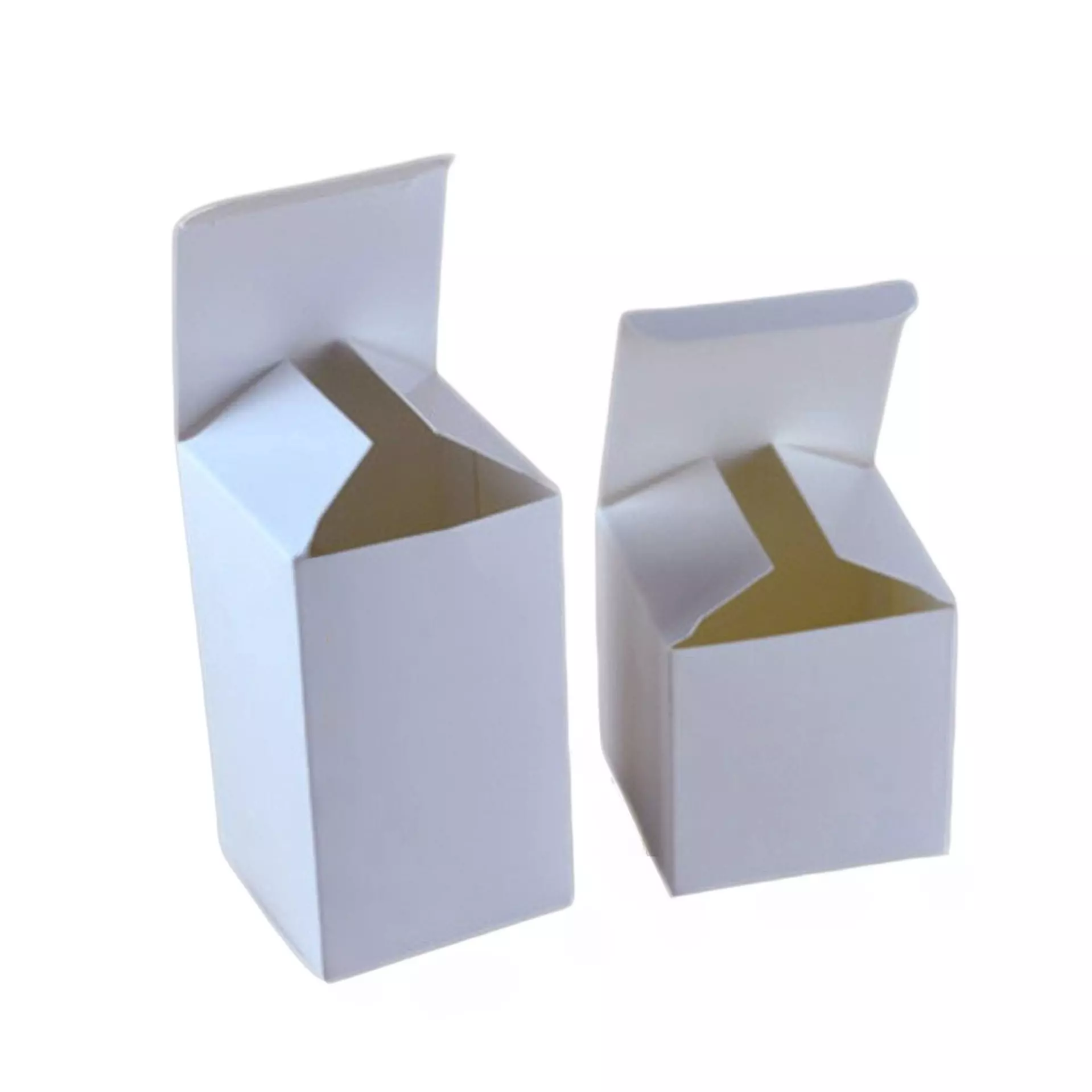 Custom Cardboard Box - White Blank Auto bottom Folding Boxes Custom Logo Print For Essential Oil Bottle Packaging