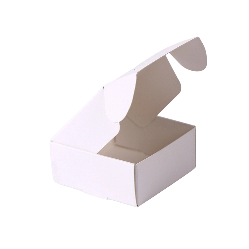 Custom Cardboard Box - Blank Flip top Square Boxes In Brown White Black Custom Logo For Jewelry Packaging
