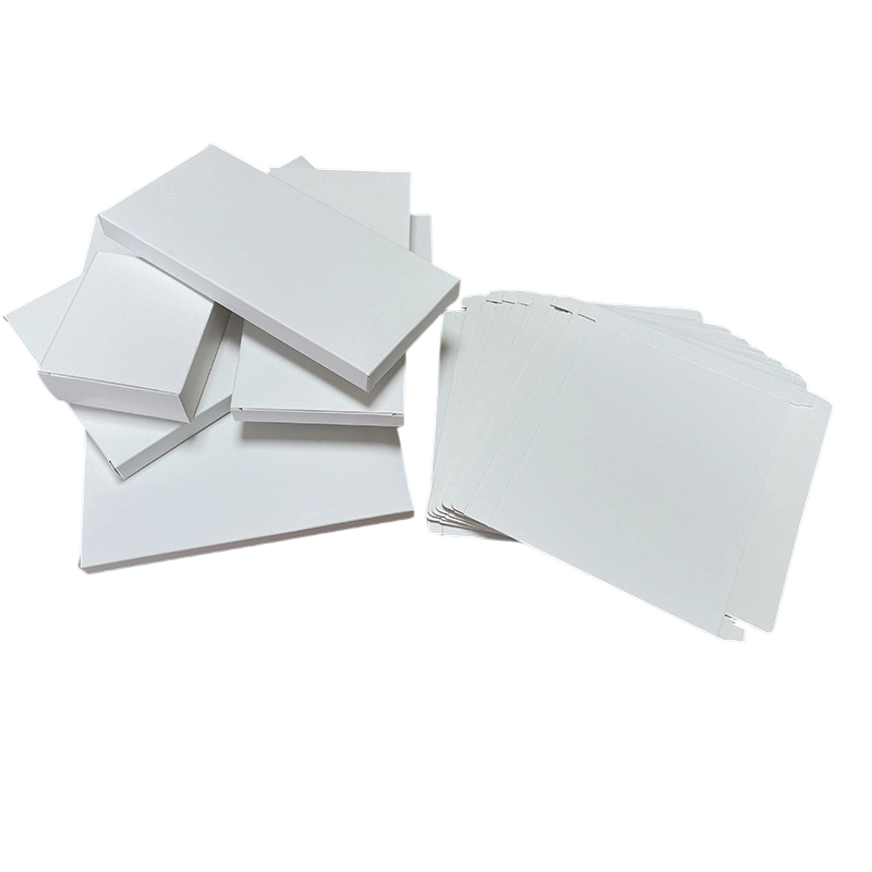Custom Cardboard Box - Blank Fold over Paper Boxes Custom Logo Print For Small Accessory Packaging