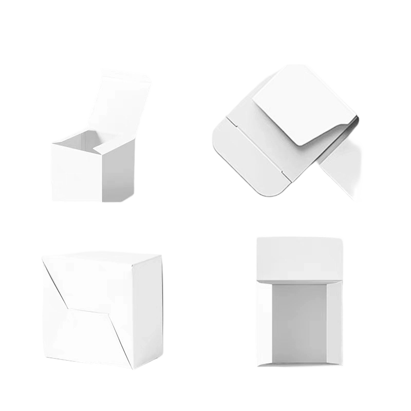 Custom Cardboard Box - Blank Flip top Paper Boxes Custom Logo Print For Small Bottle Product Packaging