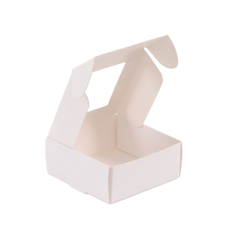 Custom Cardboard Box - Blank Flip top Square Boxes In Brown White Black Custom Logo For Jewelry Packaging