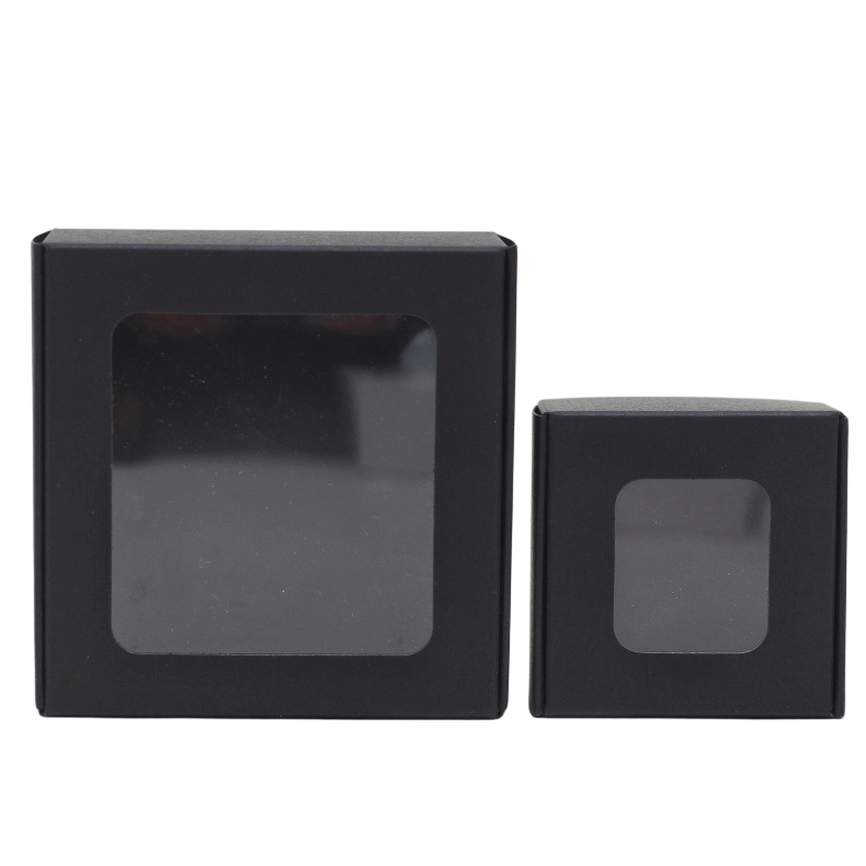 Custom Cardboard Box - PVC Window Paper Boxes Custom Logo Print For Cookie Gift Packaging