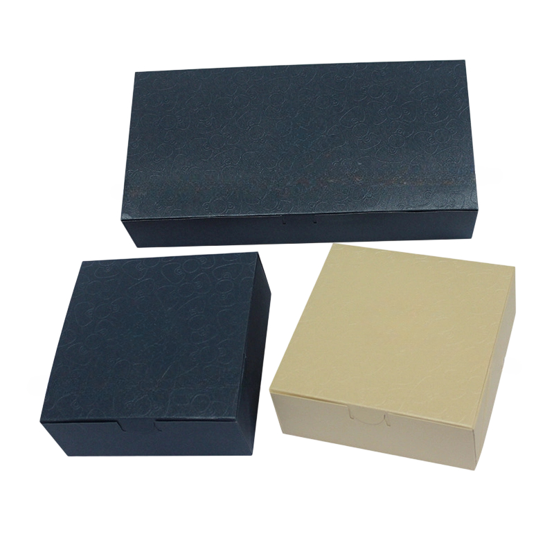 Custom Cardboard Box - Embossed Paper Boxes Gold Foil Logo Custom Cartoon Print For Cookie Gift Packaging