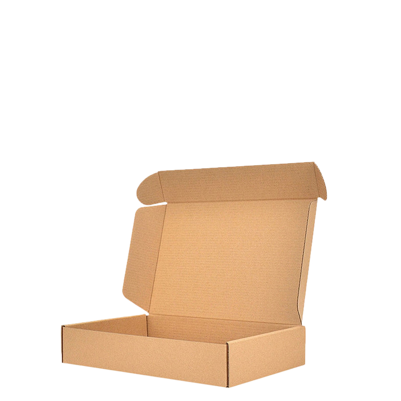 Custom Corrugated Boxes - Blank Natural Kraft Foldable Mailer Boxes Multiple Standard Sizes For E-commerce Goods Shipping