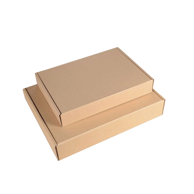 Custom Corrugated Boxes - Blank Natural Kraft Foldable Mailer Boxes Multi Standard Sizes For E-commerce Goods Shipping