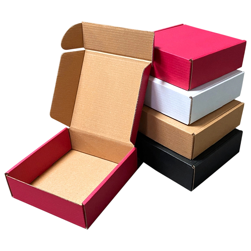 Custom Corrugated Boxes - Multi Color Matte Mailer Boxes With Custom Foam Insert For Small Jewelry Goods Shipping Packaging