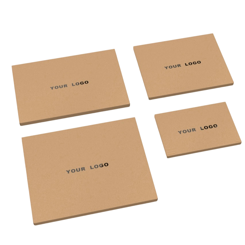 Custom Corrugated Boxes - Blank Natural Kraft Foldable Mailer Boxes With Optional Window Cutout For Small Goods Shipping