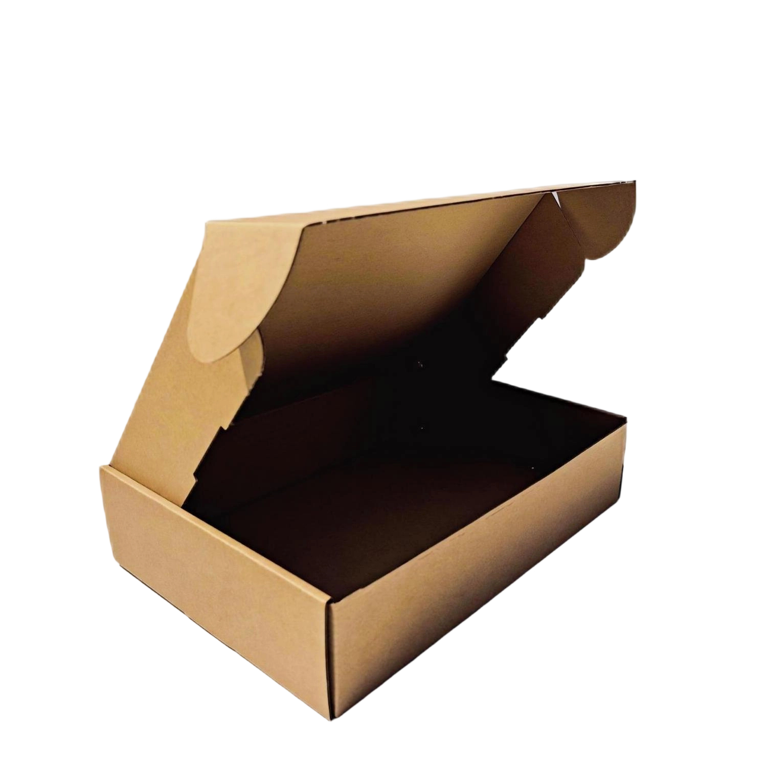 Custom Corrugated Boxes - Blank Natural Kraft Foldable Mailer Boxes Multiple Standard Sizes For E-commerce Goods Shipping