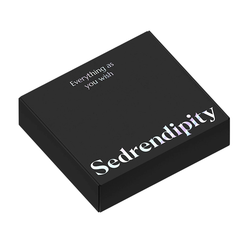 Custom Corrugated Boxes - Matte Corrugated Mailer Box With Holographic Rainbow Print For Apparel Jewelry Gift Packaging