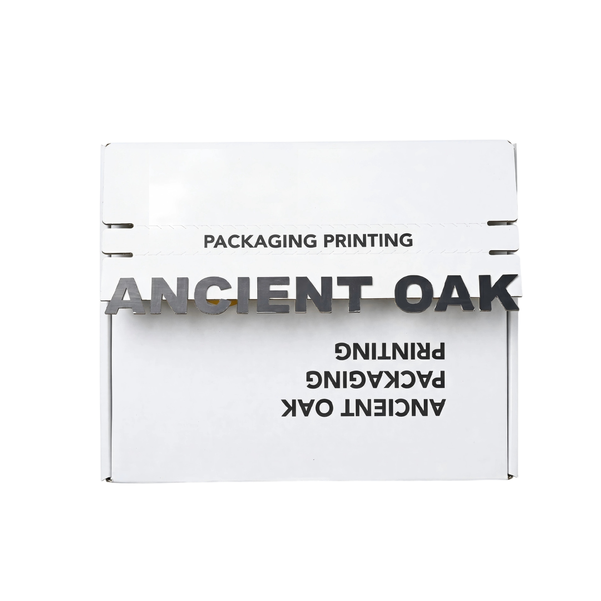 Custom Corrugated Boxes - White Exterior Yellow Liner Foldable Mailer Boxes Custom Double Side Text Printing For Brand Shipping