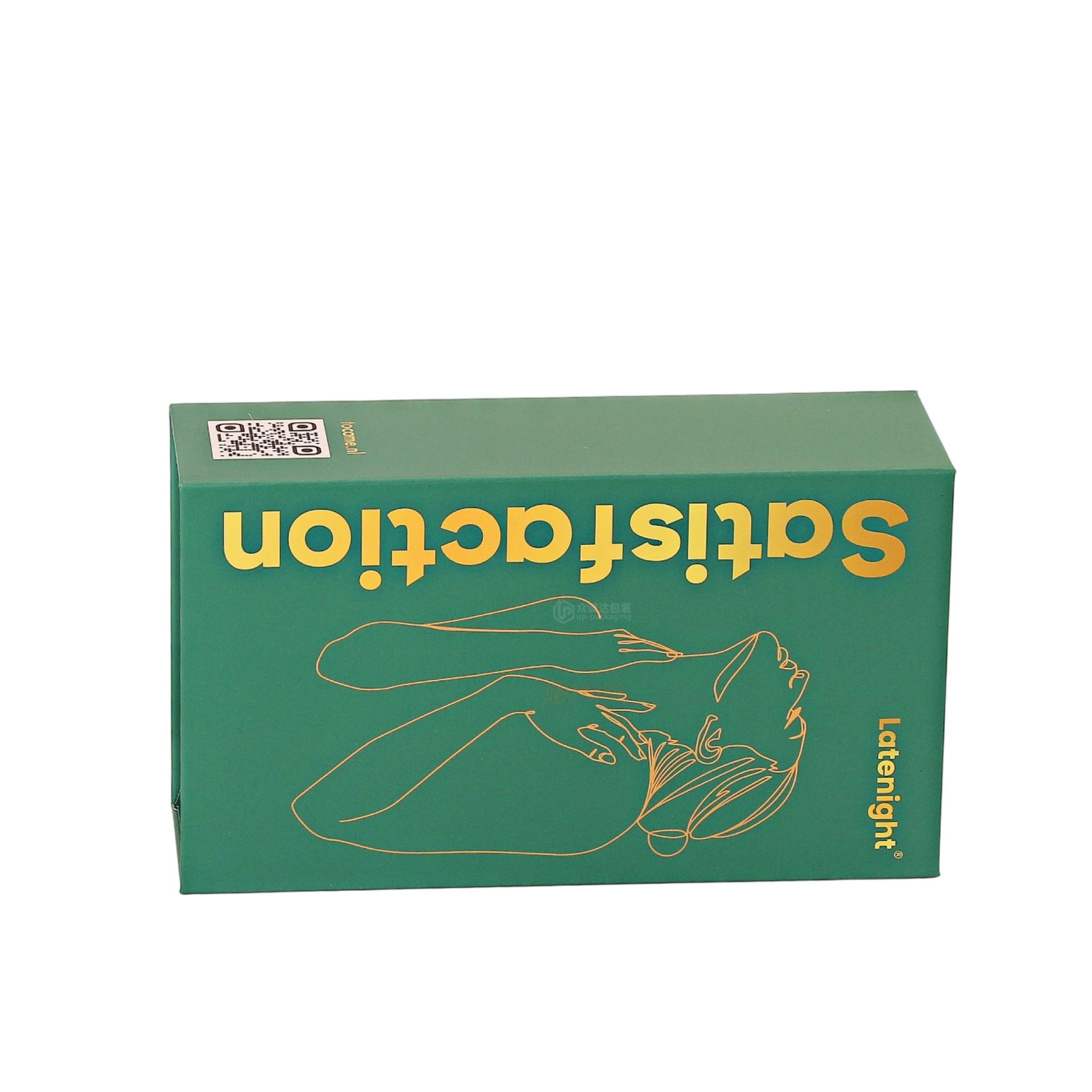 Custom Rigid Box - Magnetic Closure Dark Green Hard Box With Gold Foil Print For Personal Care Product Packaging