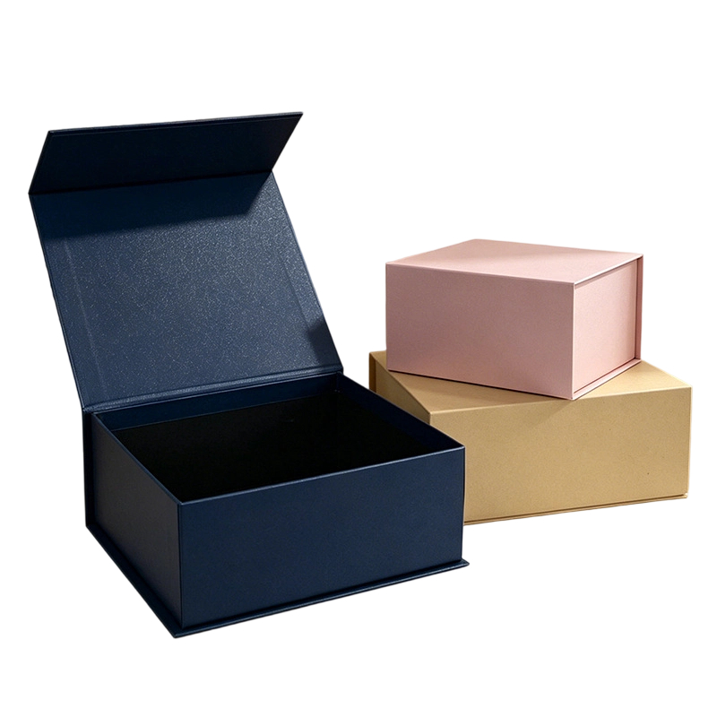 Custom Rigid Box - Magnetic Closure Flat Foldable Multi Color Gift Box For Candle Jewelry Packaging