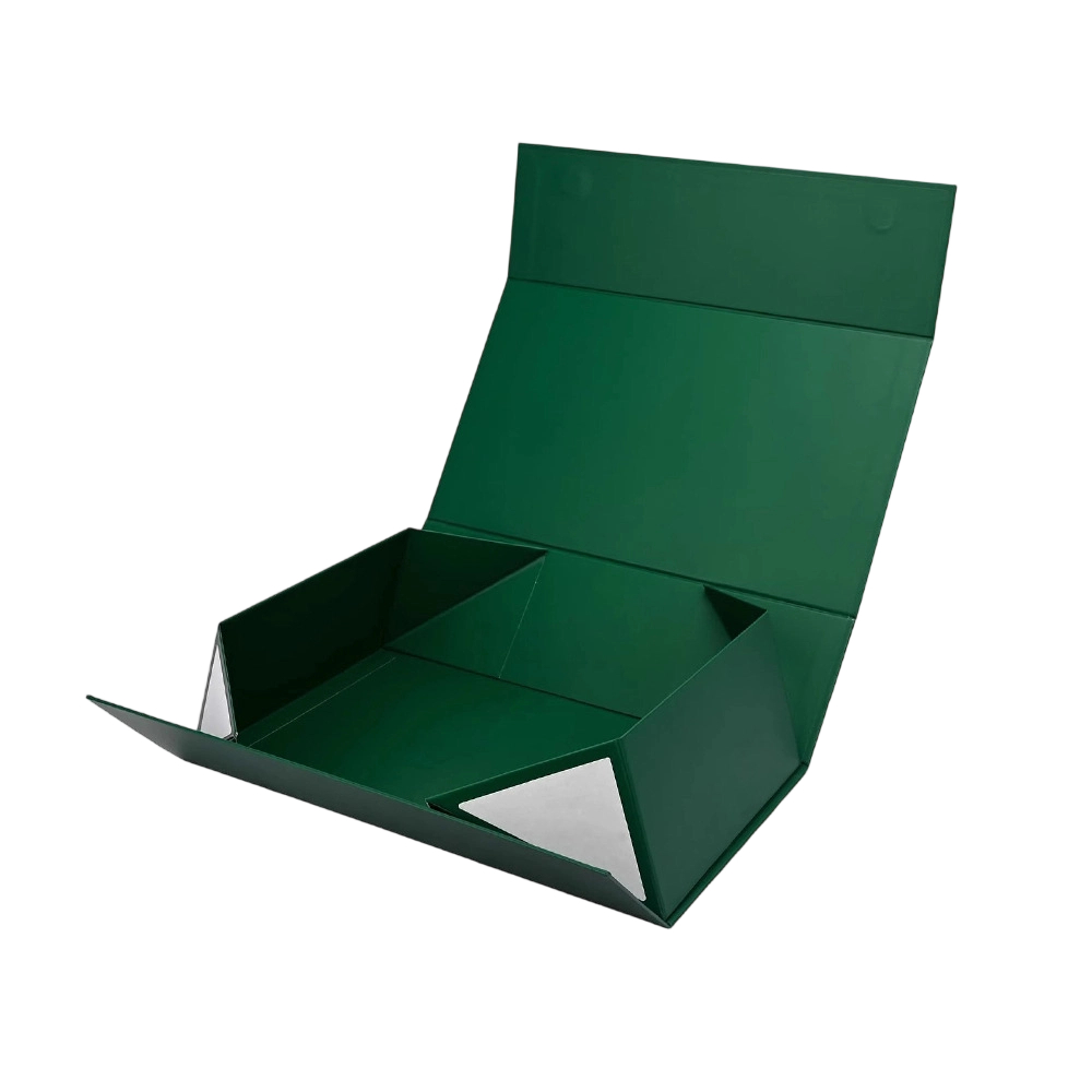 Custom Rigid Box - Magnetic Closure Flat Foldable Multi Color Gift Box For Cosmetic Apparel Packaging