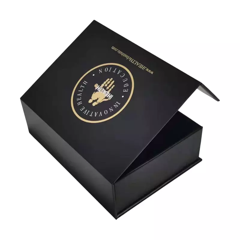 Custom Rigid Box - Magnetic Closure Matte Black Hard Box With Custom Cut EVA Insert For Electronic Device Packaging