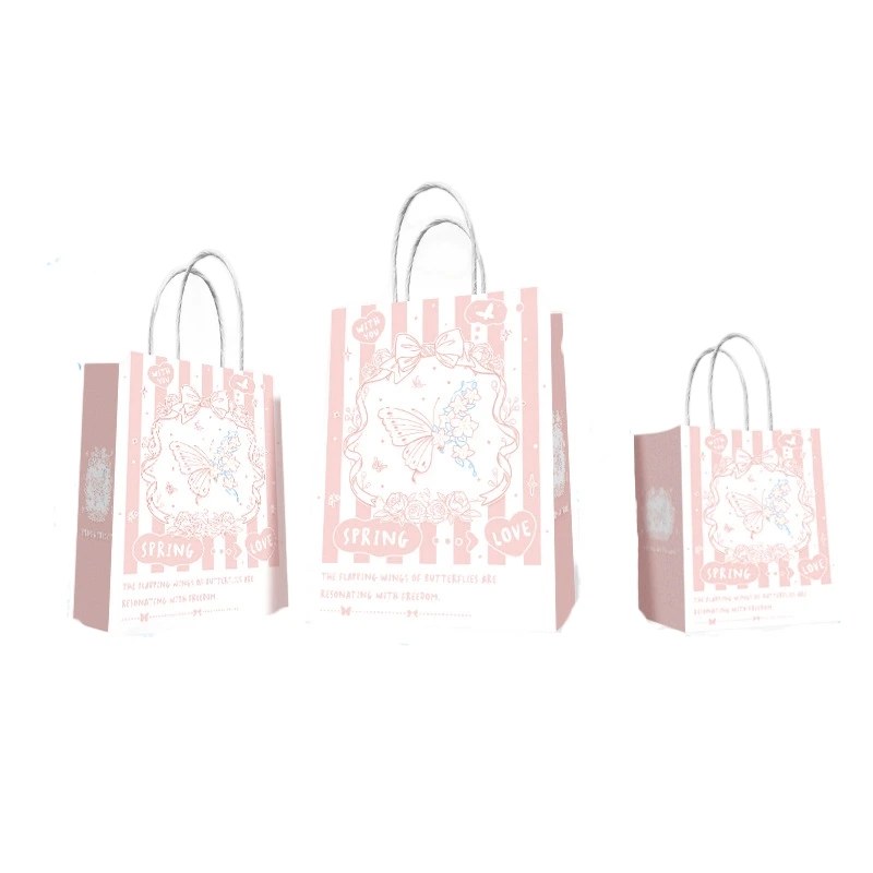 Kraft Paper Bags-Season themed Gift Bags With Twisted paper Handles Custom Logo For Holiday gift Packaging