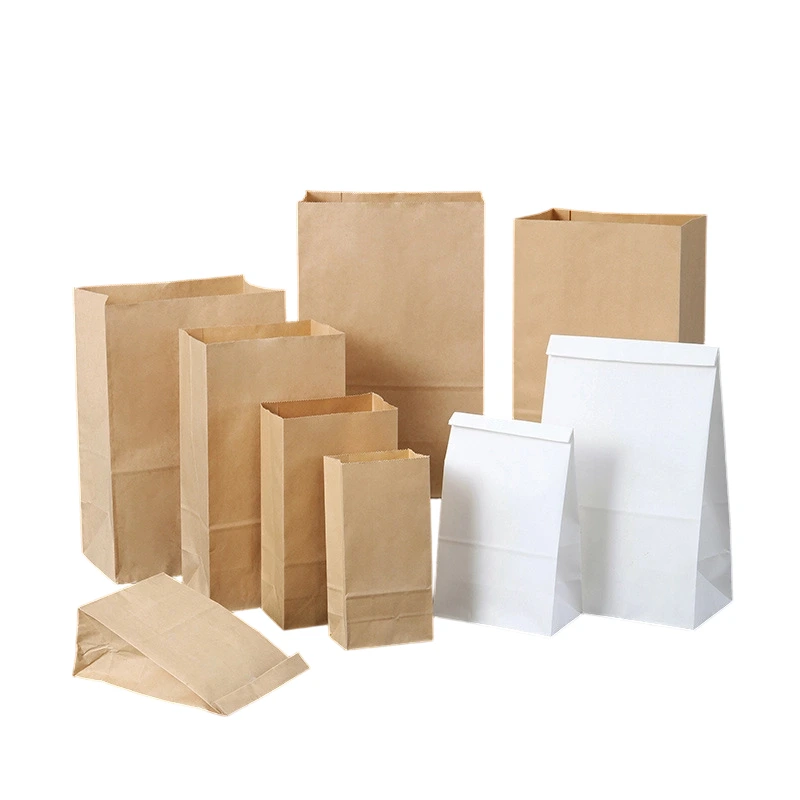 Kraft Paper Bags-Without Handles, Food grade Open top Pouches For Bread Nut Fruit Dry food Packaging