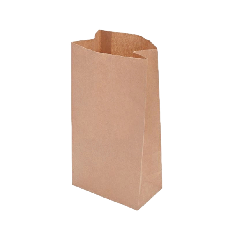 Kraft Paper Bags - Brown Food grade Paper Bags Custom Logo Print For Bread Packaging