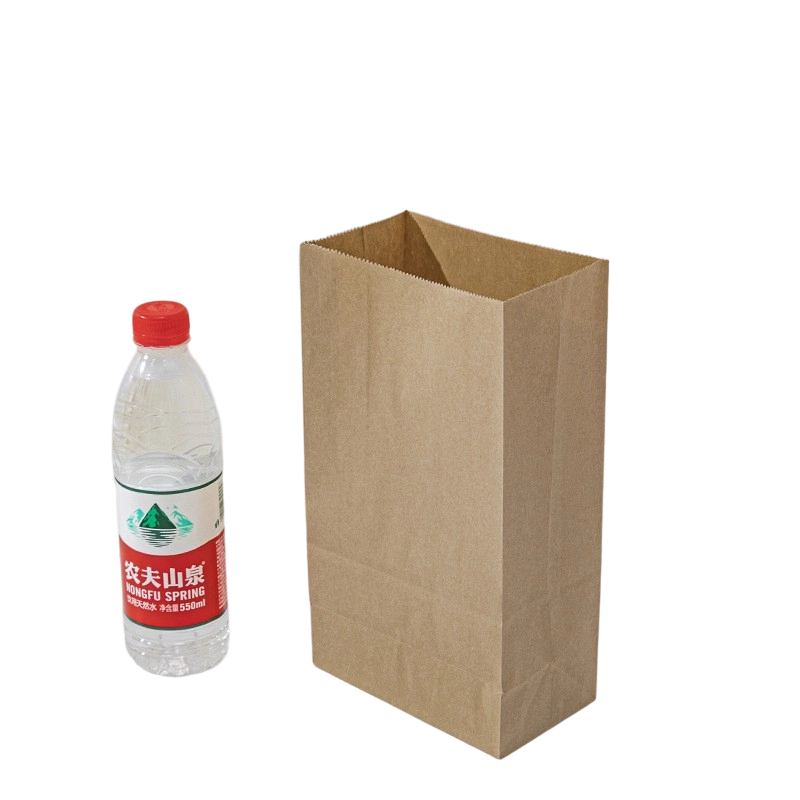 Kraft Paper Bags - Brown Food grade Paper Bags Custom Logo Print For Bread Packaging