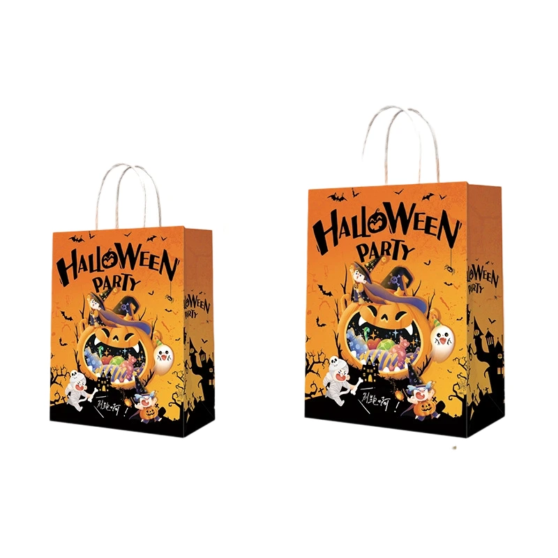 Kraft Paper Bags-Season themed Gift Bags With Twisted paper Handles Custom Logo For Holiday gift Packaging