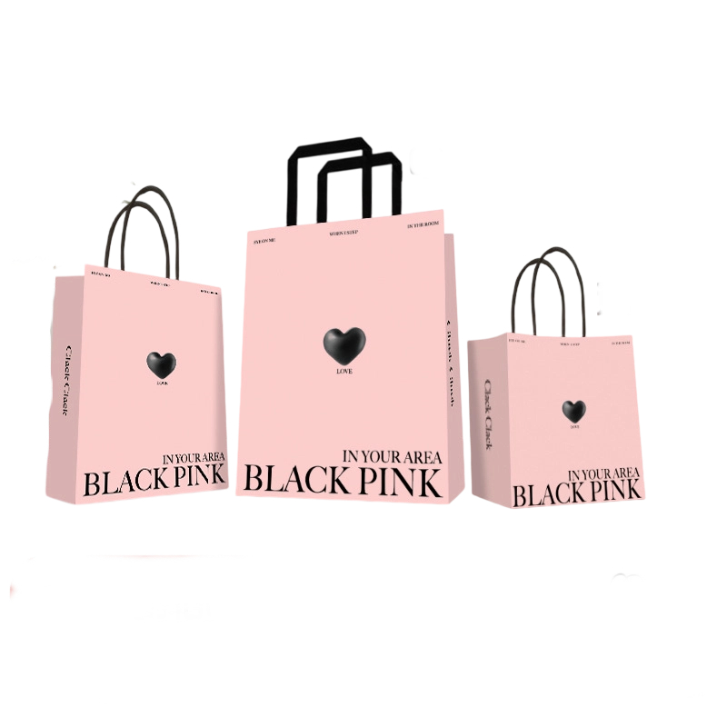Kraft Paper Bags-Cartoon printed Gift Bags With Twisted paper Handles Custom Logo For Bakery And Birthday gift Packaging