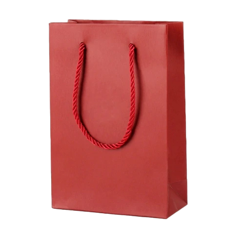 Special Craft Paper Bags - Solid Matte Plain Twisted Paper Rope Gift Tote Packaging For Cosmetic Jewelry Boutique Wholesale