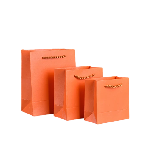 Special Craft Paper Bags - Matching Twisted Paper Rope Matte Solid Color Tote Packaging For Apparel Cosmetic Store Wholesale