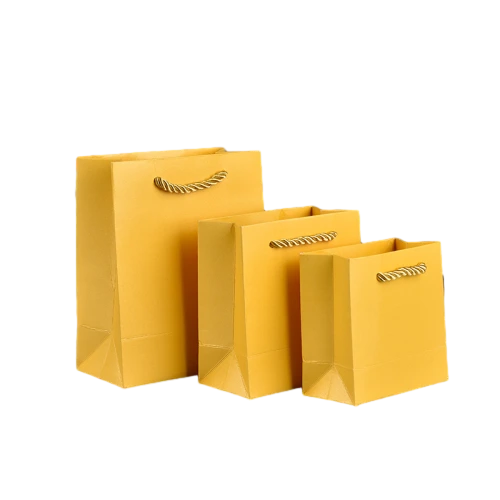 Special Craft Paper Bags - Matching Twisted Paper Rope Matte Solid Color Tote Packaging For Apparel Cosmetic Store Wholesale