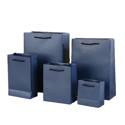 Special Craft Paper Bags - Matching Twisted Paper Rope Matte Solid Color Tote Packaging For Apparel Cosmetic Store Wholesale