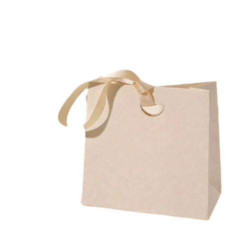 Special Craft Paper Bags - Multi-color Blank Matte Craft Gift Bags With Round Hole Satin Ribbon Handles For Wedding Favor Packing