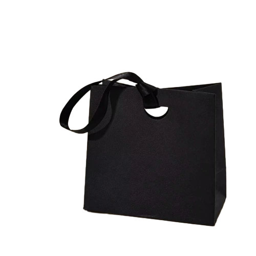 Special Craft Paper Bags - Multi-color Blank Matte Craft Gift Bags With Round Hole Satin Ribbon Handles For Wedding Favor Packing