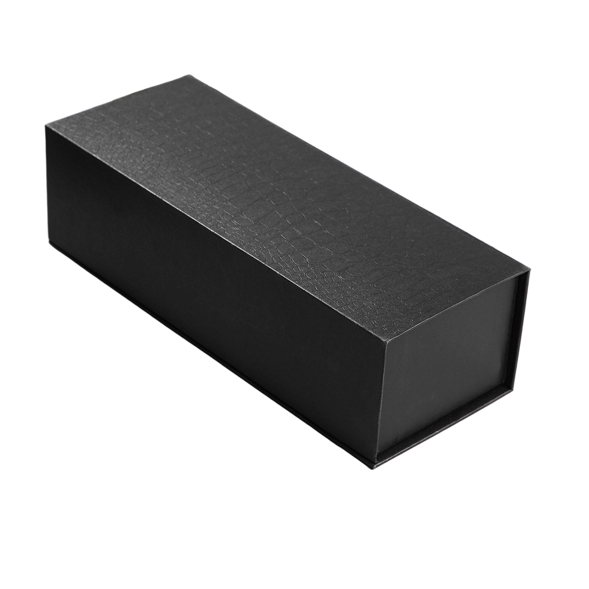 Custom Rigid Box - Magnetic Closure Croc Texture Black Box With Custom Foam Insert For Sunglasses