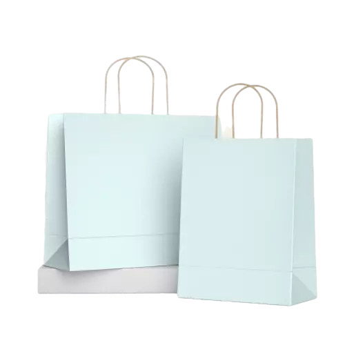 These clean blank special craft paper bags are made from high quality paper with soft light mint blue solid color finish. Durable natural twisted kraft paper rope handles deliver stable load bearing performance and comfortable carrying experience. Multiple sizes are available to meet different packaging needs for clothes cosmetics snacks and daily gifts. Thick paper material keeps the bag upright and resistant to deformation. The smooth blank outer surface allows you to print unique logo brand slogan and custom artwork. These simple versatile paper bags fit well for retail shops bakery stores party favors and general gift packaging. Wholesale bulk orders are welcomed.