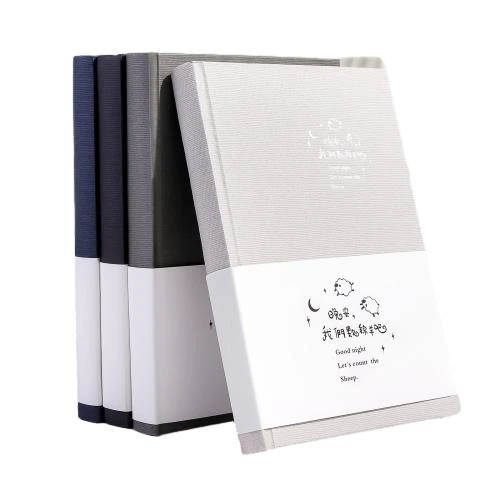 These adorable hardcover notebooks adopt a delicate two tone textured cover with cute sheep and moon pattern designs, creating a warm healing literary vibe that suits daily journaling and creative recording. The thick premium lined inner pages ensure smooth writing performance and effectively prevent ink bleedthrough, perfect for weekly planning, diary keeping and student class notes. Their portable size fits easily into handbags for on the go use, making them lovely stationery gifts for teenagers and office staff. The cover supports custom logo printing to meet personalized demands, ideal for boutique retail and bulk wholesale procurement.