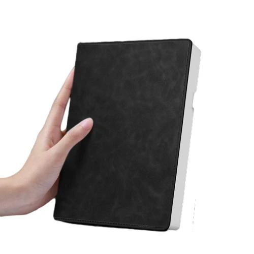 These vintage hardcover notebooks are crafted with textured matte PU leather covers, featuring neat stitched edges and a built in pen holder for practical daily carry and use. The thick cream colored inner pages deliver a smooth writing experience and effectively prevent ink bleedthrough, perfectly suited for meeting minutes, work planning and personal journaling. Available in multiple classic colors with customizable logo printing on the cover, they serve as excellent corporate stationery gifts and fit well for office supply procurement and bulk wholesale.