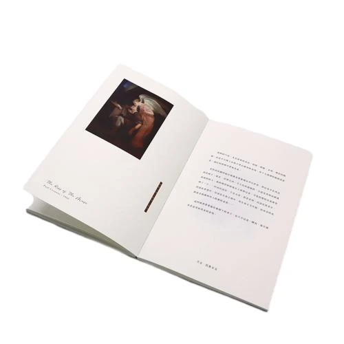 This premium soft cover notebook features sleek matte black outer cover matched with delicate gold hot stamped text. Adopts sturdy sewn in stitching binding for full flat opening. The thick cream toned inner sheets are printed with classic oil painting artwork and literary text, blending practical writing function with artistic ornamental value. Custom made hot stamped logo, cover printing and inner page design services are available. It fits for daily diary writing, reading notes, office records, art collection and high end gift giving, suitable for large quantity stationery procurement and wholesale trade.