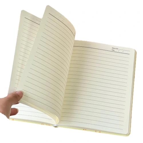 These lovely softcover notebooks adopt delicate water color puppy printed covers decorated with dog paw prints, hearts and bone patterns. Built in durable sew on stitch binding enables the notebook to lie fully flat when writing. The cream colored lined inner pages come with date and memo entry area, delivering smooth writing performance and ink proof property. Custom made cover printing, brand logo hot stamping service are supported. This adorable pet style notebook fits for daily diary keeping, school notes, travel logs and gift giving, suitable for stationery bulk wholesale orders.