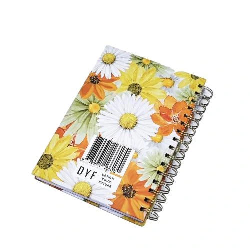 This series of metal spiral bound notebooks is equipped with multiple exquisite cover styles, including water color daisy prints, dark background peony artwork and minimalist black planner cover with golden inspirational lettering. Smooth durable metal spiral binding permits flat lay open writing. The premium thick inner pages adopt lined layout and contain a name writing area on the opening page. Suitable for religious devotion notes, daily goal planning, travel journals and gift giving. Custom made surface printing, slogan customization and brandlogo imprinting are supported for large batch wholesale orders.